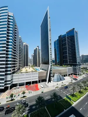 an aerial view of a city with tall buildings at Maison Prive By DAMAC Studio in Dubai