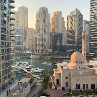 Dubai Marina-2Bedroom-3 balcony with view-direct acces to Marina Promenade