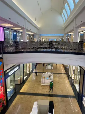 an overhead view of a shopping mall with people at Dorm&GO in Dubai