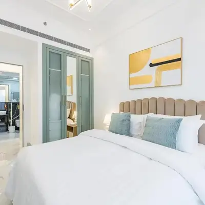 Arjan 1BR Near Miracle Garden Pool & Parking