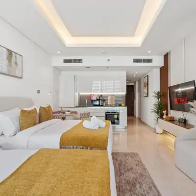 LUX New Studio With 2 Double Beds in Downtown Dubai