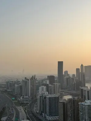 an aerial view of a city with skyscrapers at 4905 Luxury View By Royal Sky Vacation Homes Paramount Tower A in Dubai