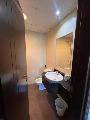 a bathroom with a sink and a toilet at Stylish 1BR in Elite 7 Sports City in Dubai