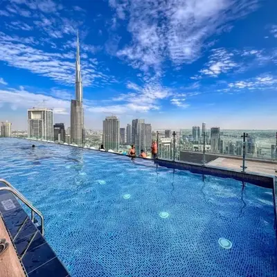 Spectacular Burj View from Infinity Pool