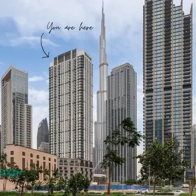 Emaar Burj Crown - 1BR Sea View across from Burj Khalifa