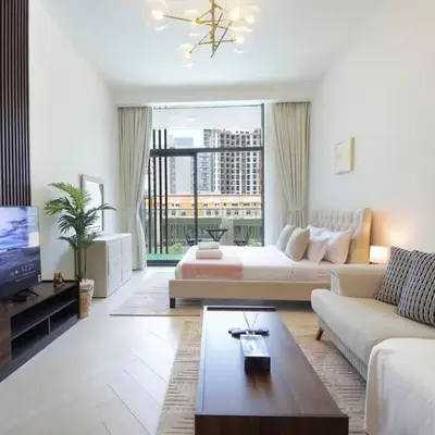 Contemporary JVC Studio with Rooftop Pool Gym