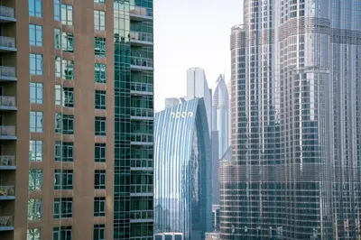 a view of a city with many tall buildings at White House With Burj Views, Free Parking in Dubai