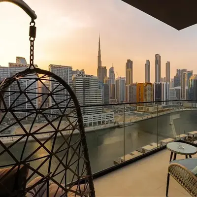 Studio With Jaw-Dropping Canal And Burj Views