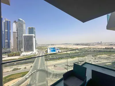 a view of a city from a building at AWS Holiday Homes - Relaxing Stylish Studio in Dubai