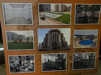 a collage of pictures of a building at Studio with homely cozy and positive vibes in Sabkhah
