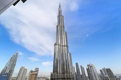 a view of the tallest building in the world at VayK - Exceptional 2BR at Address Dubai Opera in Dubai