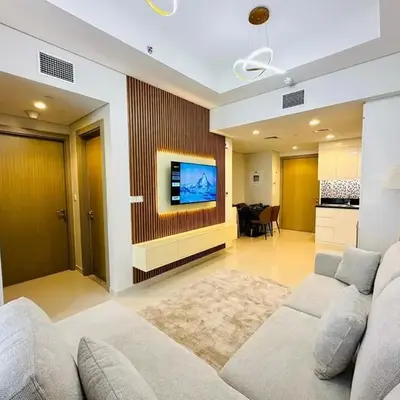 Sleek Charm Inviting Atmosphere and Cozy Balcony
