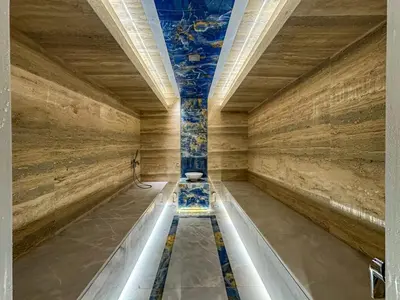a room with a water slide in a building at Modern 3BR with City Views and a Spacious Layout in Dubai