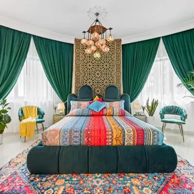 1BR Full Burj View 1 min to Dubai Mall Arabic Vibe