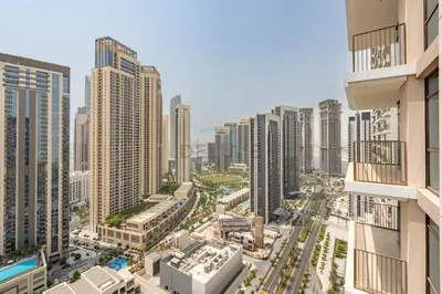 an aerial view of a city with tall buildings at Harbourfront Views 1BR, Near Park and Minutes from Festival City Mall, Creek Palace, Dubai Creek Harbour by Deluxe Holiday Homes in Dubai