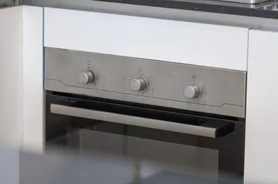 a stainless steel oven in a kitchen at Palm Jumeirah Luxury Apt Direct Beach Access & Views in Dubai
