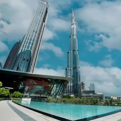 Luxury 2BR Sea Burj views Khalifa infinity pool