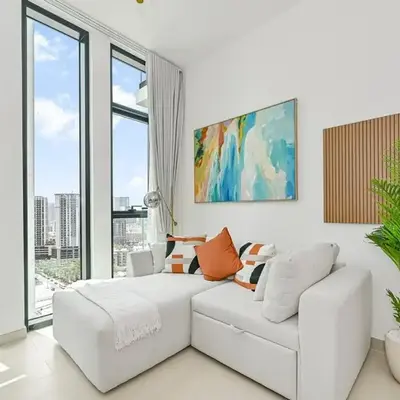 Golden Stays - Binghatti Tulip I Chic 1BR Apartment I Balcony Views I JVC Dubai