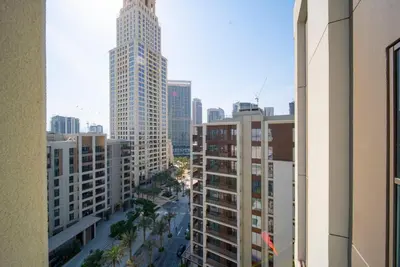 a view of a city with tall buildings at Ultra Luxuary 2BR - Creek Beach - Serenity Living in Dubai