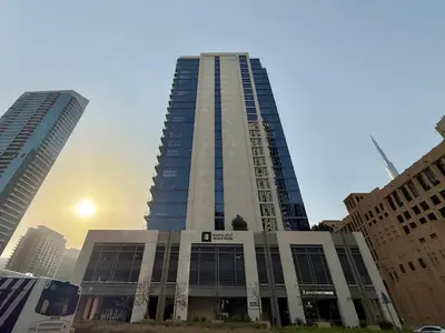 a tall building in the middle of a city at 1 Bedroom Apt with Stunning Burj Khalifa View in Dubai