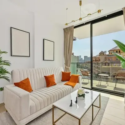 Golden Stays - Binghatti Crescent I Cozy 1BR Retreat I Pool & Gym I JVC Dubai