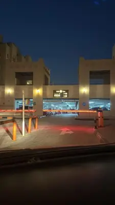 a view of a building at night with at Samani vacation homes 2217 in Dubai