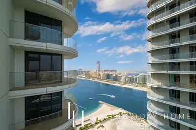 a view of a river from a building at LUX The Palace Residence Suite 2 in Dubai