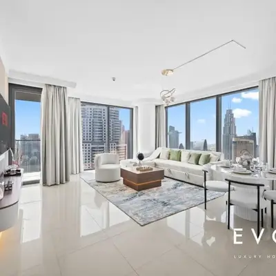 Luxury 2BR by Evoke Burj & fountain View w Sofa bed & Balcony