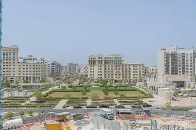 a view of a city with tall buildings at Elegant 2BR Apartment Private Pool by Czechin in Dubai
