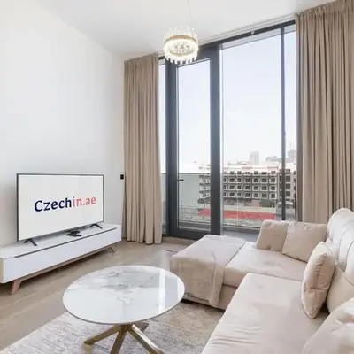 Modern Aura Living Chic 1BR Hideaway in JVC