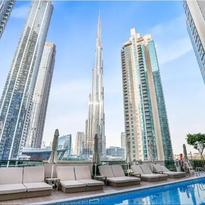 Act 2 - Luxury 2BR Facing Burj Khalifa & Fountain