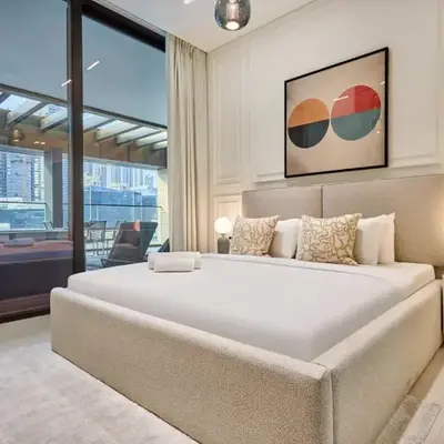 1BR Apartment with Private Jacuzzi & Burj Khalifa Skyline in Trillionaire Residences By Binghatti