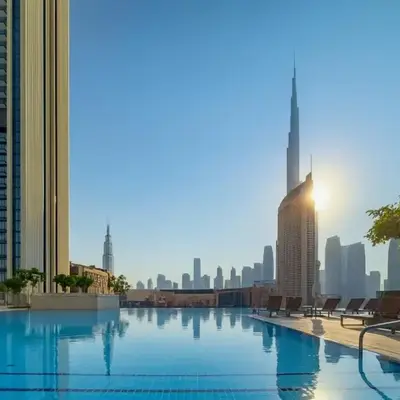 Infinity Pool Walk to Burj Khalifa Downtown 1BR