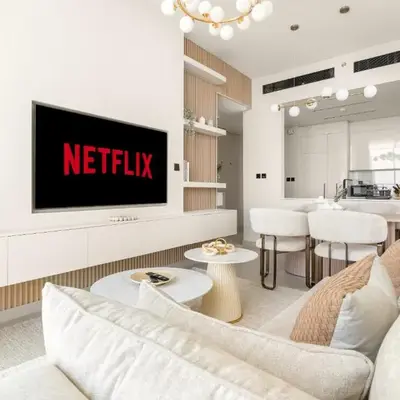 VayK - Modern 2BD Retreat with Private Pool in JVC