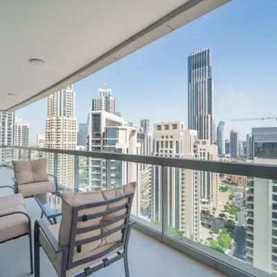 Downtown Dubai- Modern upgraded 1 BR Plus Study Room with Luxury Interiors and Partial Fountain Views