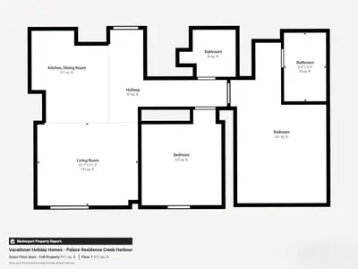 a floor plan of a house at Palace Residences - Two Bedroom with Creek View in Dubai
