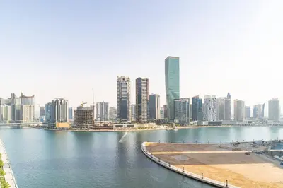 a view of a city with a body of water at CitiHome - Elegant 1BR - Bay View - Prime Location in Dubai
