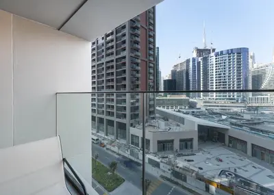a view of a city from a building at Brand New Studio for 4 Guests - Near Dubai Mall in Dubai