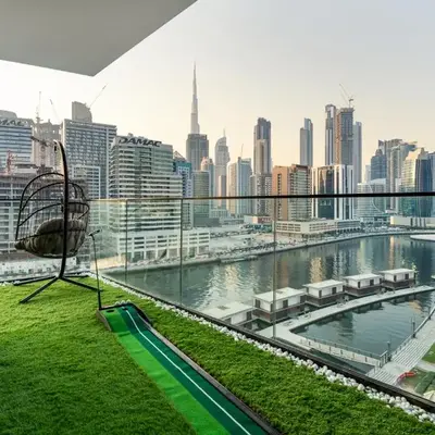 Binghatti Canal 2 Bedroom Suite with Burj Khalifa View