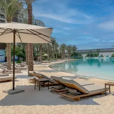 Luxury Dubai Creek Beach with Private Lagoon