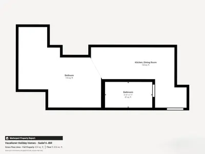 a floor plan of the proposed renovations to a building at Vacationer I Upgraded Studio I Heart of JBR I Near JBR Beach, Cafes & Restaurants in Dubai