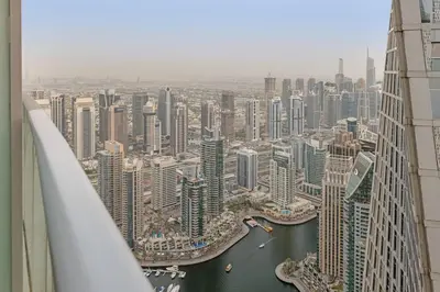 a view of a city from a skyscraper at Lavish Marina Gem - Dubai Eye Views - Infinity Pool in Dubai