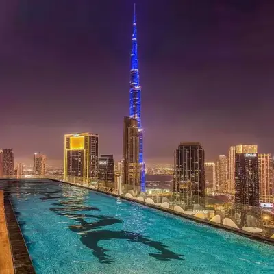 CH Burj Khalifa View Pool 1BR Paramount Escape