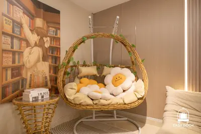 a basket filled with stuffed animals in a room at Spacious 4BR Stay Sea JBR Views Sadaf 8 EB in Dubai