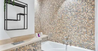 a bathroom with a sink and a mirror at Downtown 2BHK Iconic Burj Khalifa Views in Dubai