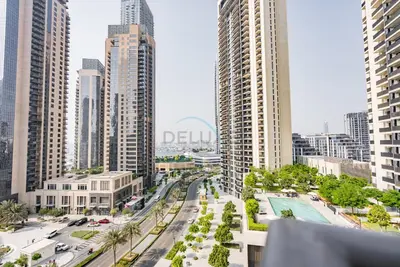an aerial view of a city with tall buildings at Partial Creek Harbour Views, Close to the Creek Harbour Marine Station and Harbour Promenade, Just Minutes from a Park, Harbour Views Tower 2, Dubai Creek Harbour by Deluxe Holiday Homes in Dubai