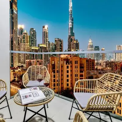 Premium 3BR apartment with Burj Khalifa view
