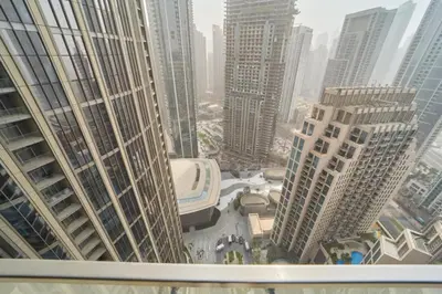 a view of a city with tall buildings at Premium 2BR Address Opera Downtown Dubai in Dubai