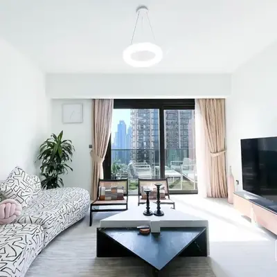 Skyline Escape 2BR Stay with balcony