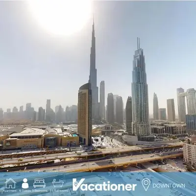 Vacationer I Luxury 3 Bedroom Apartment I Iconic Burj Khalifa View I Heart of Downtown